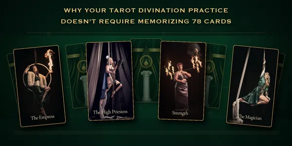Four aerial tarot cards illustrating intuitive symbolism across The Hermetic Flight deck.